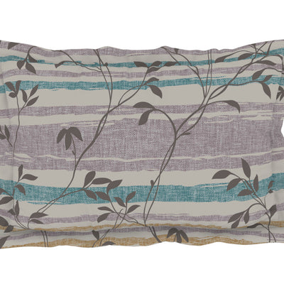 Solid Teal/Brintwhte - Teal 100% Cotton King Size Bedsheet - Gypsy By Spaces