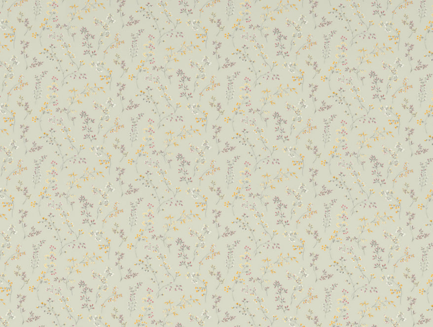 Floral Mystic Blue - Light Grey 100% Cotton Shell Single Quilt / AC Comforter - Bohemia By Spaces