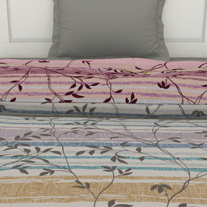 Floral Brilliant White - White 100% Cotton Shell Single Quilt / AC Comforter - Gypsy By Spaces