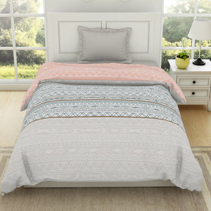 Geometric Moon Bean - Light Beam 100% Cotton Shell Single Quilt / AC Comforter - Gypsy By Spaces