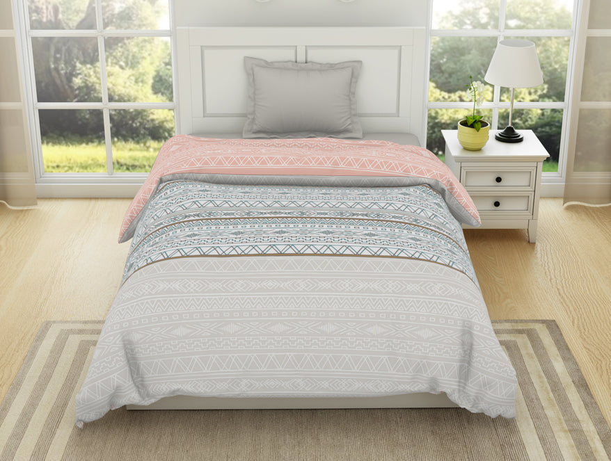 Geometric Moon Bean - Light Beam 100% Cotton Shell Single Quilt / AC Comforter - Gypsy By Spaces