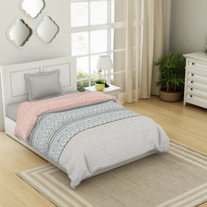 Geometric Moon Bean - Light Beam 100% Cotton Shell Single Quilt / AC Comforter - Gypsy By Spaces