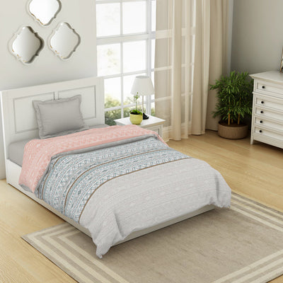 Geometric Moon Bean - Light Beam 100% Cotton Shell Single Quilt / AC Comforter - Gypsy By Spaces