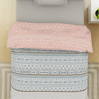Geometric Moon Bean - Light Beam 100% Cotton Shell Single Quilt / AC Comforter - Gypsy By Spaces