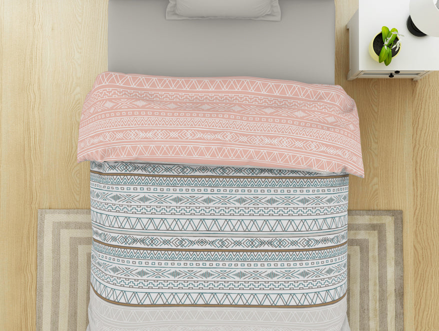 Geometric Moon Bean - Light Beam 100% Cotton Shell Single Quilt / AC Comforter - Gypsy By Spaces