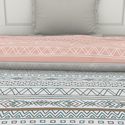 Geometric Moon Bean - Light Beam 100% Cotton Shell Single Quilt / AC Comforter - Gypsy By Spaces