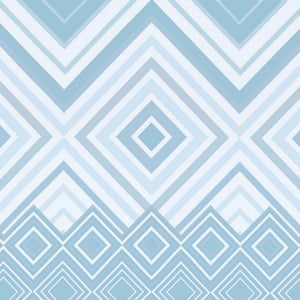 Geometric Dream Blue - Light Blue 100% Cotton Shell Single Quilt / AC Comforter - Geospace By Spaces