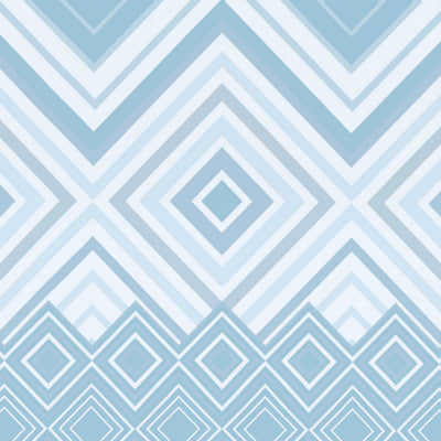 Geometric Dream Blue - Light Blue 100% Cotton Shell Single Quilt / AC Comforter - Geospace By Spaces