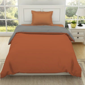 Solid Rust/ Gray - Rust 100% Cotton Shell Single Quilt / AC Comforter - Everyday Essentials By Spaces