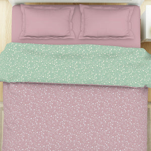 Floral Pale Mauve - Light Brown 100% Cotton Shell Double Quilt / AC Comforter - Bohemia By Spaces
