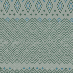Geometric Harbour Grey - Light Teal 100% Cotton Shell Double Quilt / AC Comforter - Geospace By Spaces
