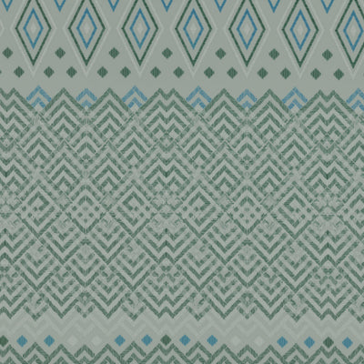 Geometric Harbour Grey - Light Teal 100% Cotton Shell Double Quilt / AC Comforter - Geospace By Spaces