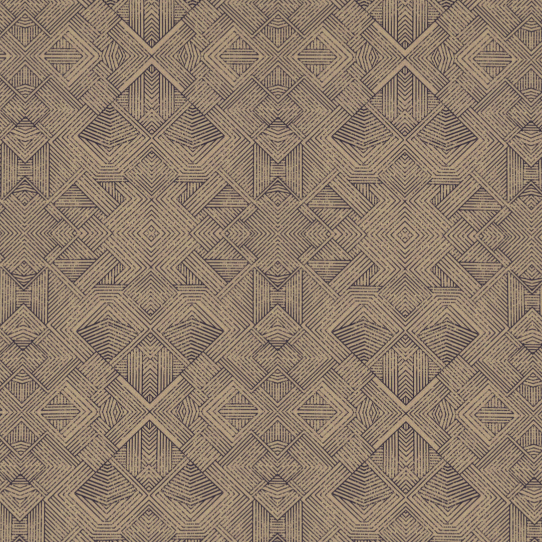 Geometric Sand - Brown 100% Cotton Shell Double Quilt / AC Comforter - Geospace By Spaces