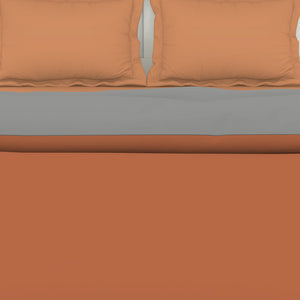 Solid Rust/ Gray - Rust 100% Cotton Shell Double Quilt / AC Comforter - Everyday Essentials By Spaces