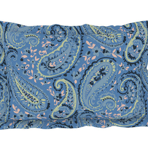 Ornate Cerulean - Blue 100% Cotton Double Bedsheet - Bohemia By Spaces