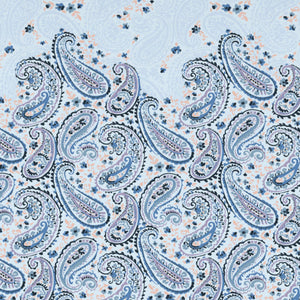 Ornate Cerulean - Blue 100% Cotton Double Bedsheet - Bohemia By Spaces