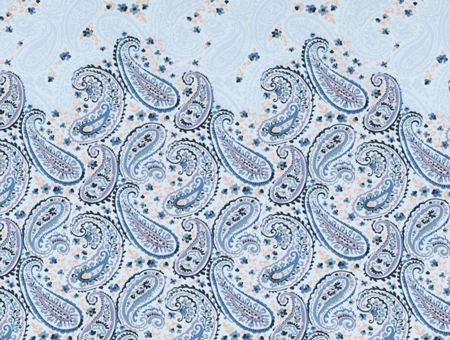 Ornate Cerulean - Blue 100% Cotton Double Bedsheet - Bohemia By Spaces
