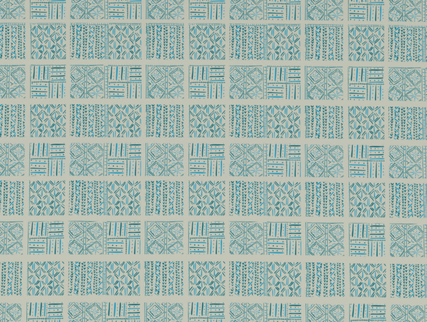 Geometric Aruba Blue - Aqua 100% Cotton Double Bedsheet - Geospace By Spaces