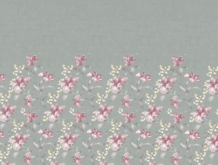 Floral Moon Rock - Grey 100% Cotton Shell Single Quilt / AC Comforter - Bohemia By Spaces
