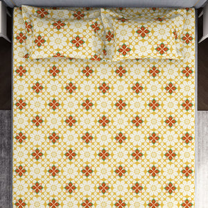 Floral Super Lemon - Yellow Microfibre Double Bedsheet - Adore By Welspun