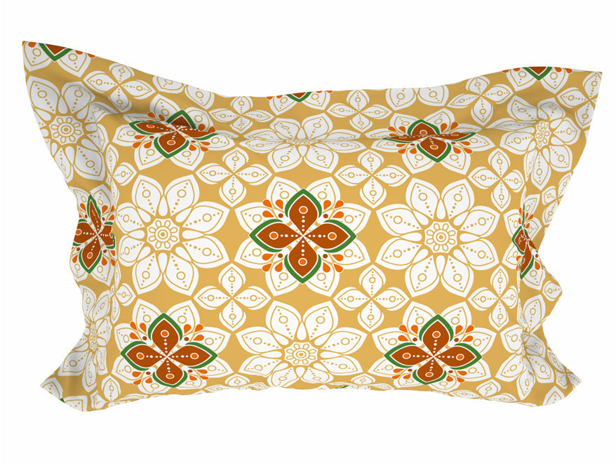 Floral Super Lemon - Yellow Microfibre Double Bedsheet - Adore By Welspun