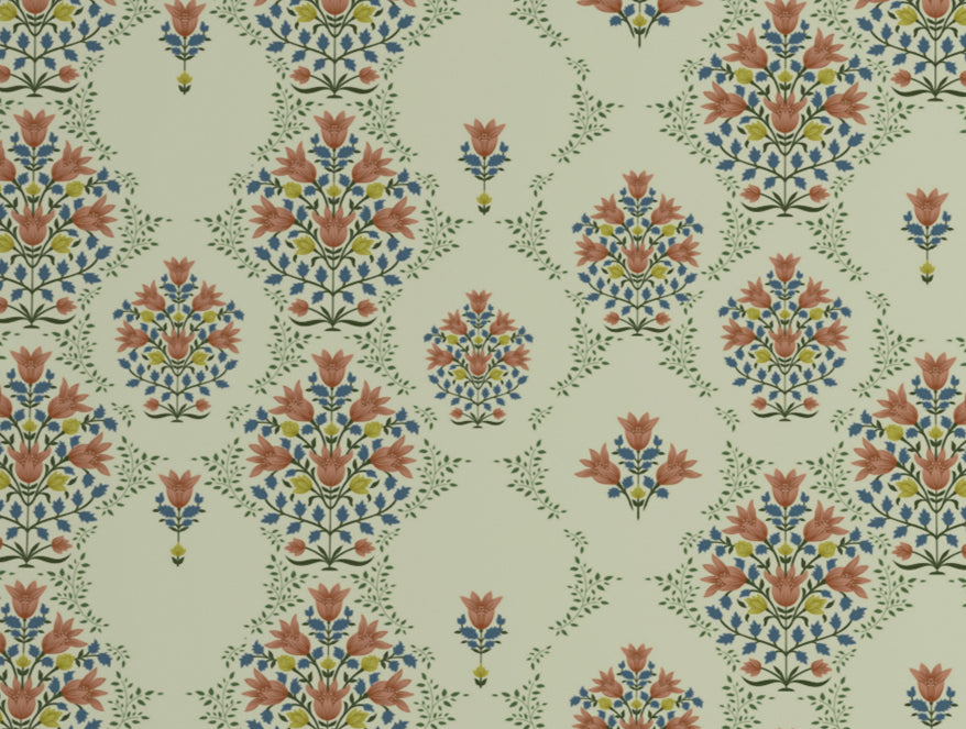 Floral Pear Sorbet - Light Yellow 100% Cotton Double Bedsheet - Queens Garden By Spaces