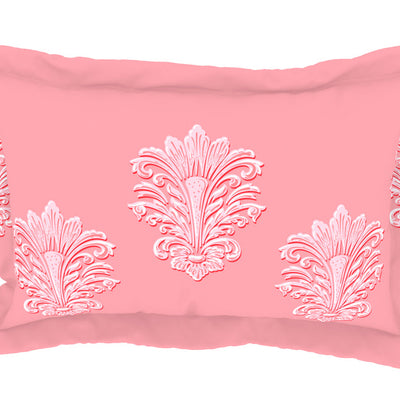 Floral Pale Rosette - Pink 100% Cotton Double Bedsheet - Queens Garden By Spaces
