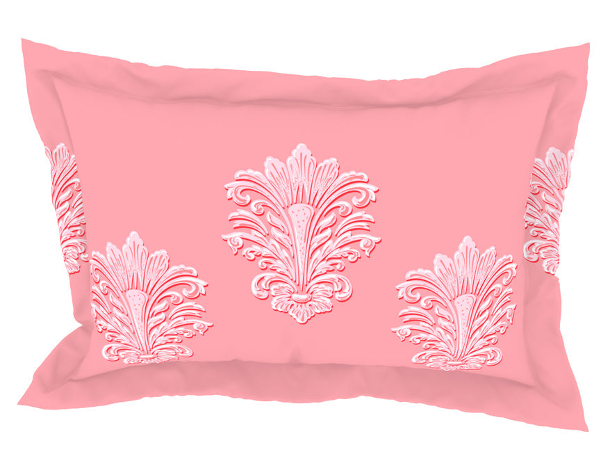 Floral Pale Rosette - Pink 100% Cotton Double Bedsheet - Queens Garden By Spaces