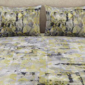 Geometric Micro Chip - Grey Cotton Viscose Double Bedsheet - Starry Night By Spaces