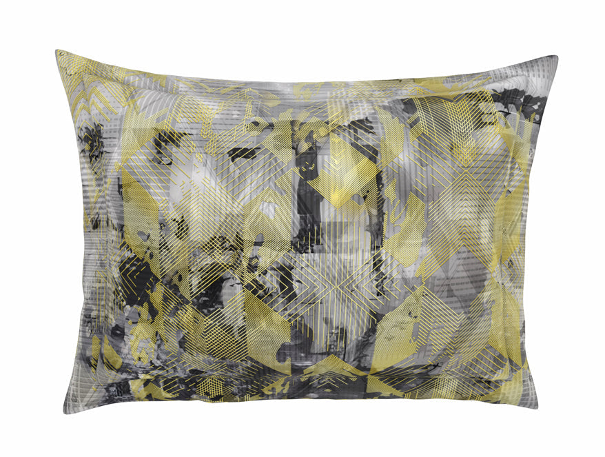 Geometric Micro Chip - Grey Cotton Viscose Double Bedsheet - Starry Night By Spaces