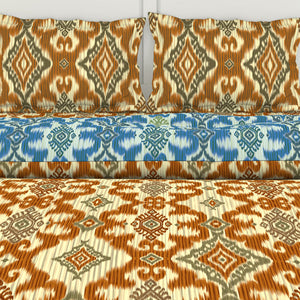 Geometric Citrus - Yellow 100% Cotton Shell Bed In A Bag - Ikkat By Spaces