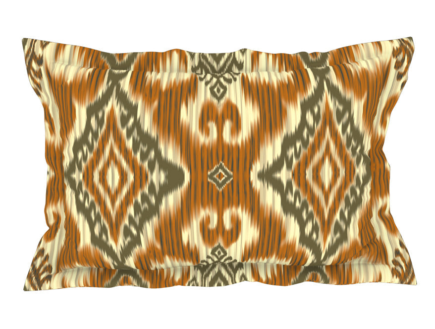 Geometric Citrus - Yellow 100% Cotton Shell Bed In A Bag - Ikkat By Spaces