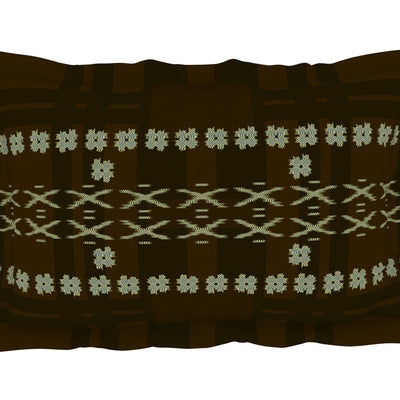 Geometric Gothic Olive - Dark Brown 100% Cotton Shell Bed In A Bag - Ikkat By Spaces
