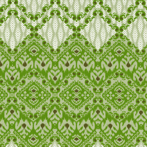 Geometric Titanite - Green 100% Cotton Shell Double Quilt / AC Comforter - Ikkat By Spaces