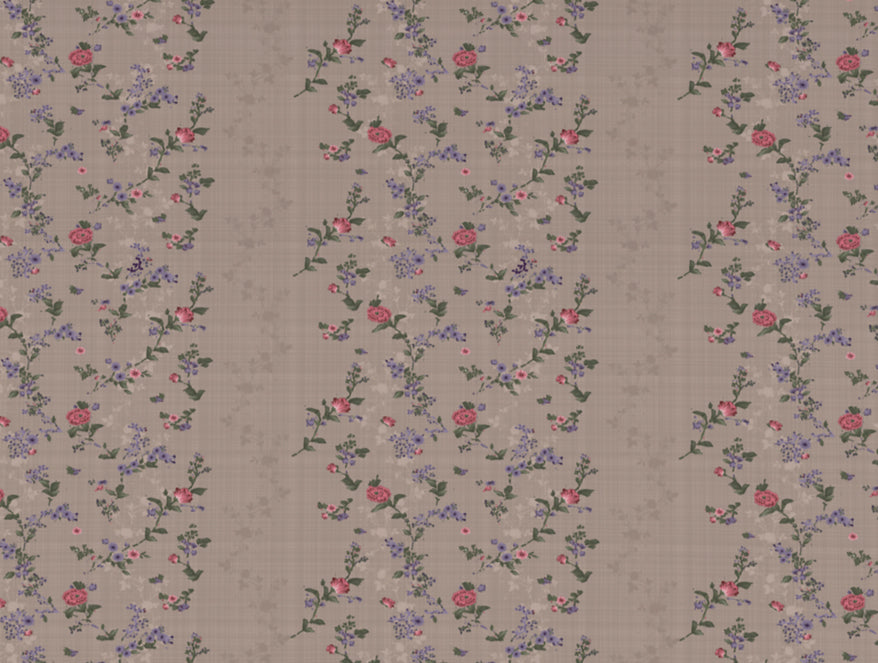 Floral Mauve Morn - Violet 100% Cotton Shell Double Quilt / AC Comforter - Lattice By Spaces