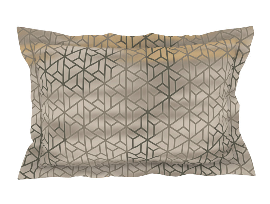 Geometric Pumice Stone - Taupe 100% Cotton King Fitted Sheet - Patterna By Spaces