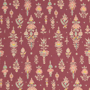 Floral Clared Red - Red 100% Cotton Double Bedsheet - Aurum By Spaces