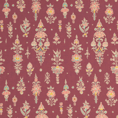 Floral Clared Red - Red 100% Cotton Double Bedsheet - Aurum By Spaces