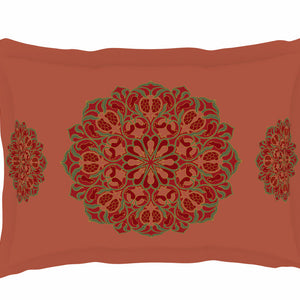 Floral Barbados Cherry - Red 100% Cotton Double Bedsheet - Aurum By Spaces