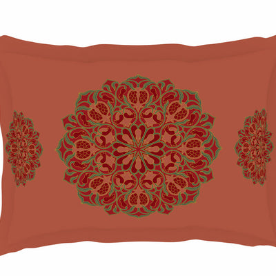 Floral Barbados Cherry - Red 100% Cotton Double Bedsheet - Aurum By Spaces