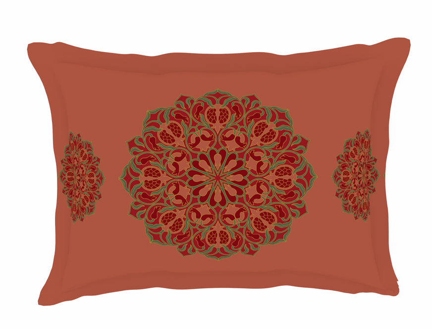 Floral Barbados Cherry - Red 100% Cotton Double Bedsheet - Aurum By Spaces