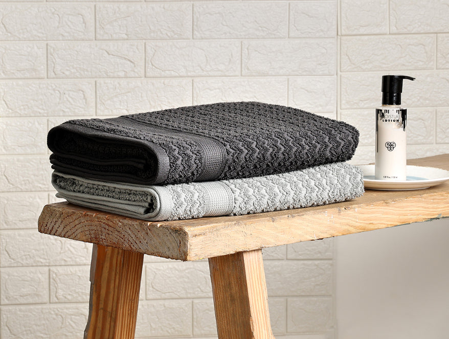Multi 2 Piece 100% Cotton Bath Towel - Adore By Welspun