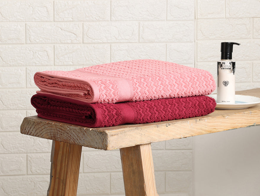 Multi 2 Piece 100% Cotton Bath Towel Set - Adore By Welspun