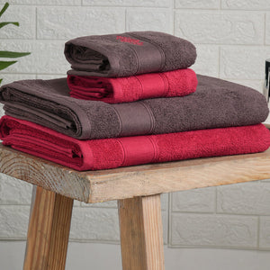 Multi 4 Piece 100% Cotton Towel Combo - Aura By Spaces