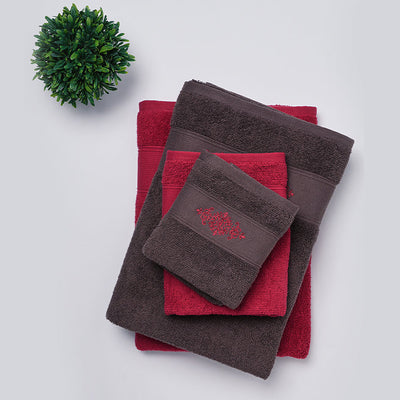 Multi 4 Piece 100% Cotton Towel Combo - Aura By Spaces