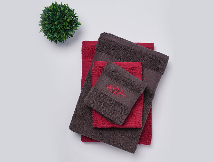 Multi 4 Piece 100% Cotton Towel Combo - Aura By Spaces