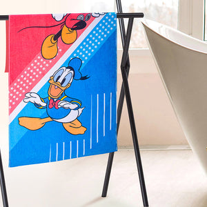 Red 100% Cotton Bath Towel - Disney Mickey/Donald Duck By Spaces