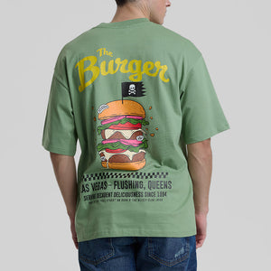 Sage Printed Oversized Fit T-Shirt