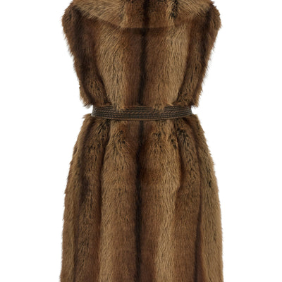 Pinko Galearis Faux Fur Vest