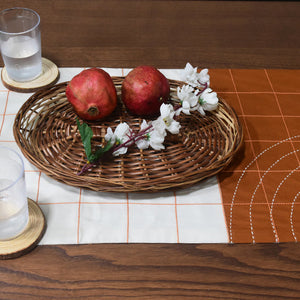 Handcrafted Multi 100% Cotton Table Runner - Rhythm By Spun